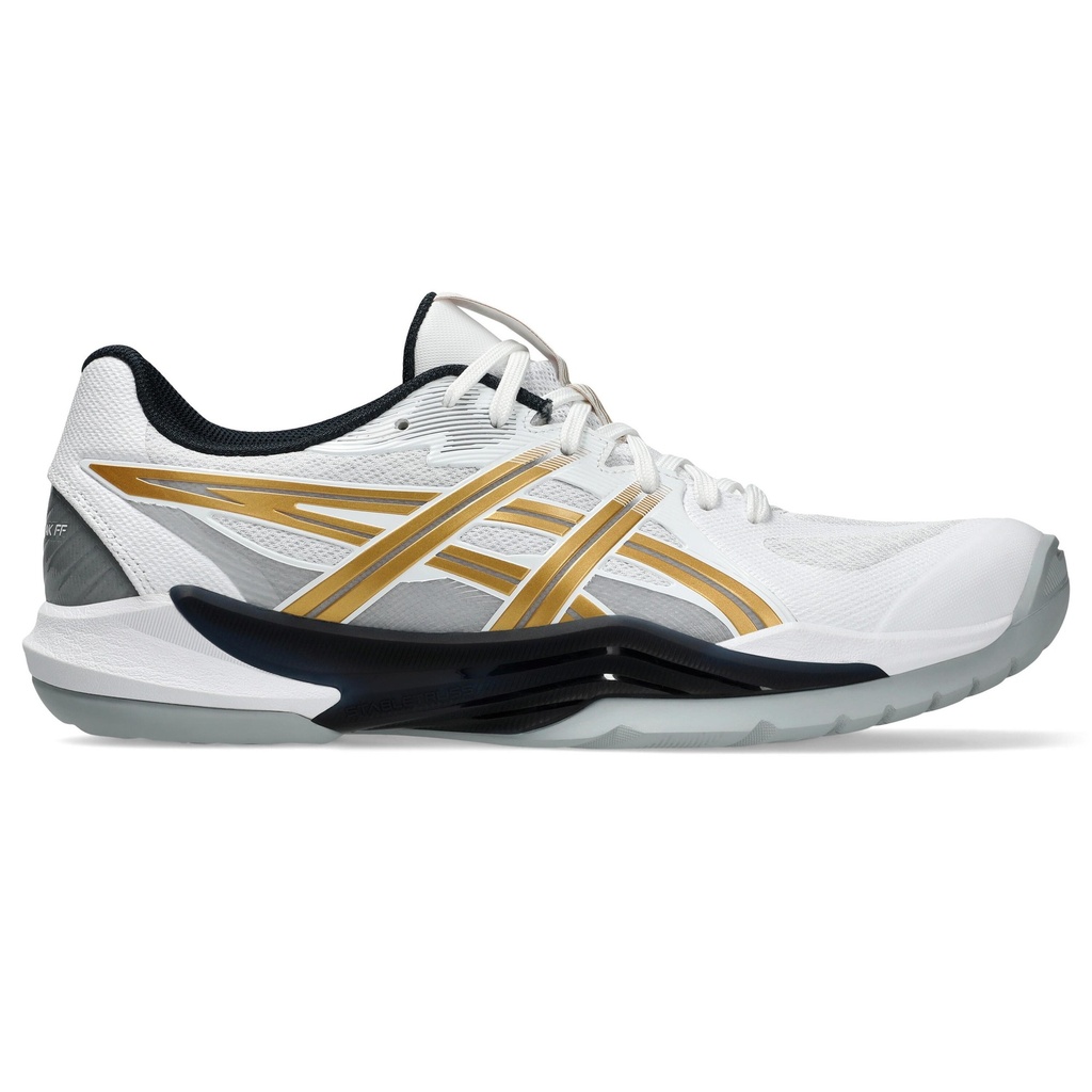 Asics Powerbreak FF - White / Rich Gold - Chaussure de Squash / Racquetball