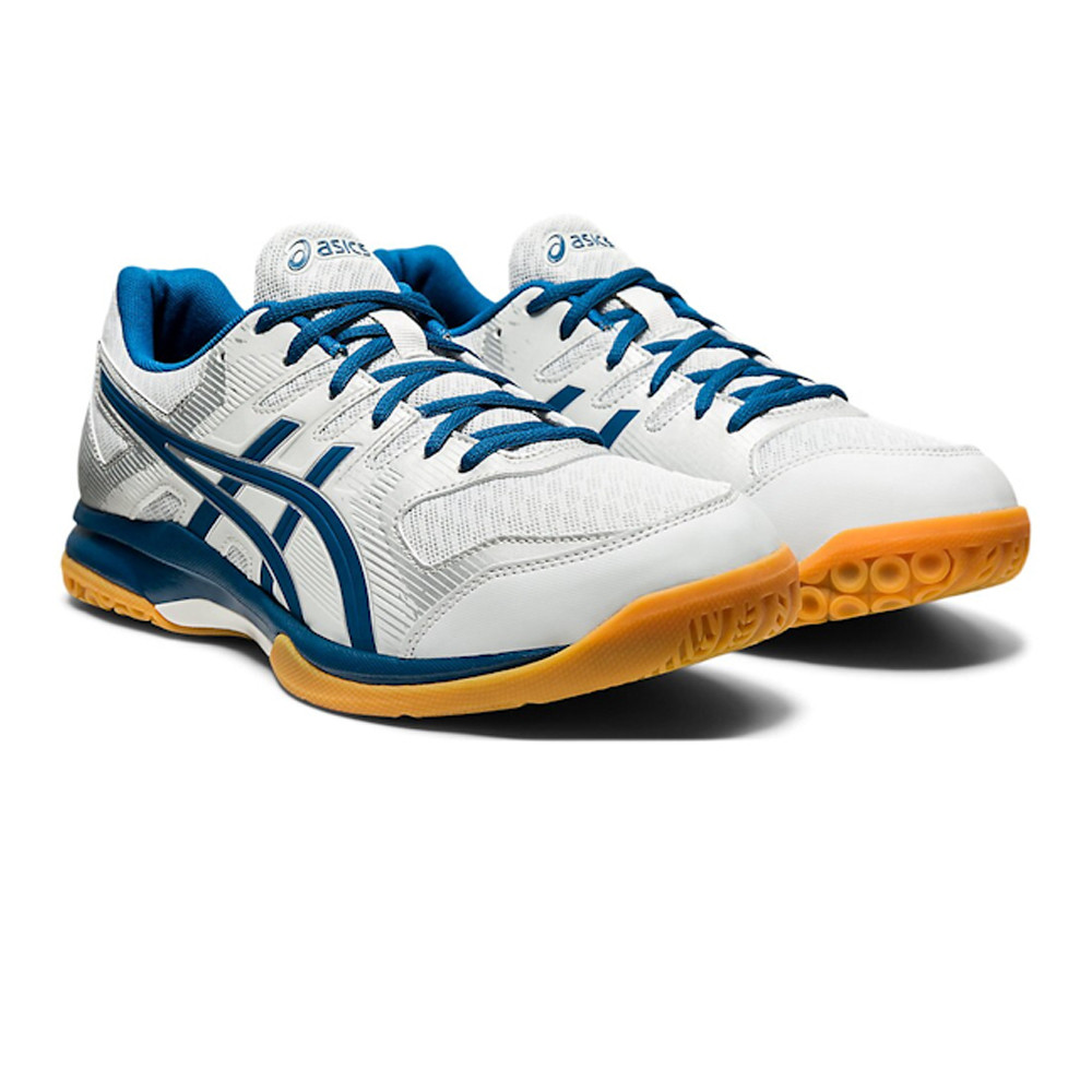 Asics Gel Rocket 9 - Gris glaciar / Azul Mako - Zapatillas de squash / racquetball