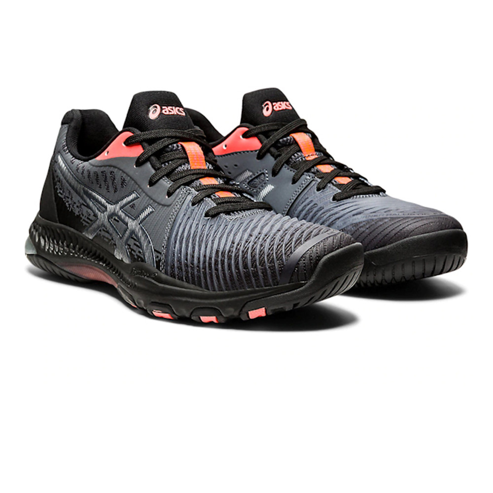 Asics Netburner Ballistic FF 2 L.E. - Negro / Rojo amanecer - Zapatillas de squash / racquetball (39.5)
