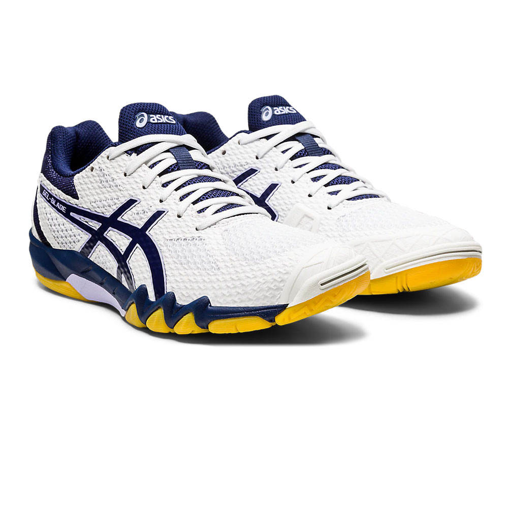 Asics Gel Blade 7 - Blanco / Azul marino - Zapatillas de squash / racquetball