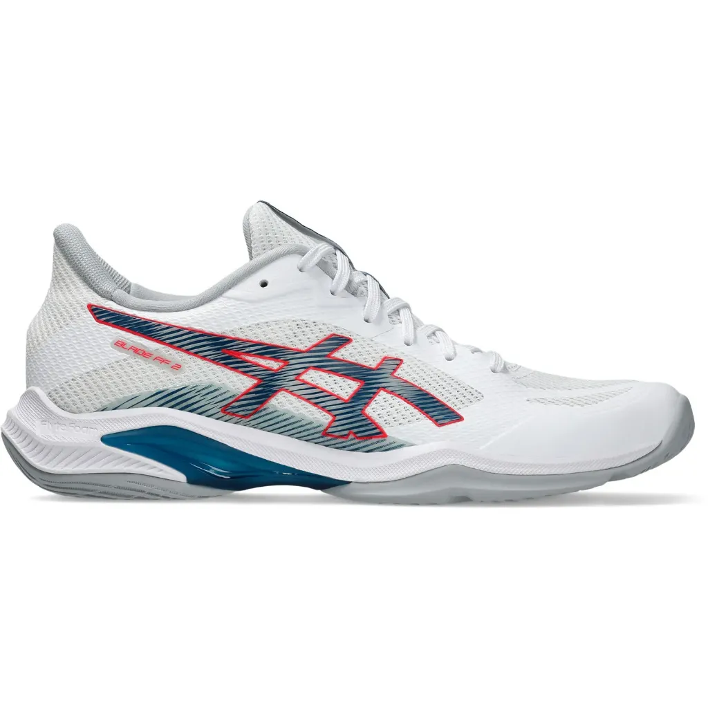 Asics Blade FF 2 2025 - White / Mako Blue - Chaussure de Squash / Racquetball
