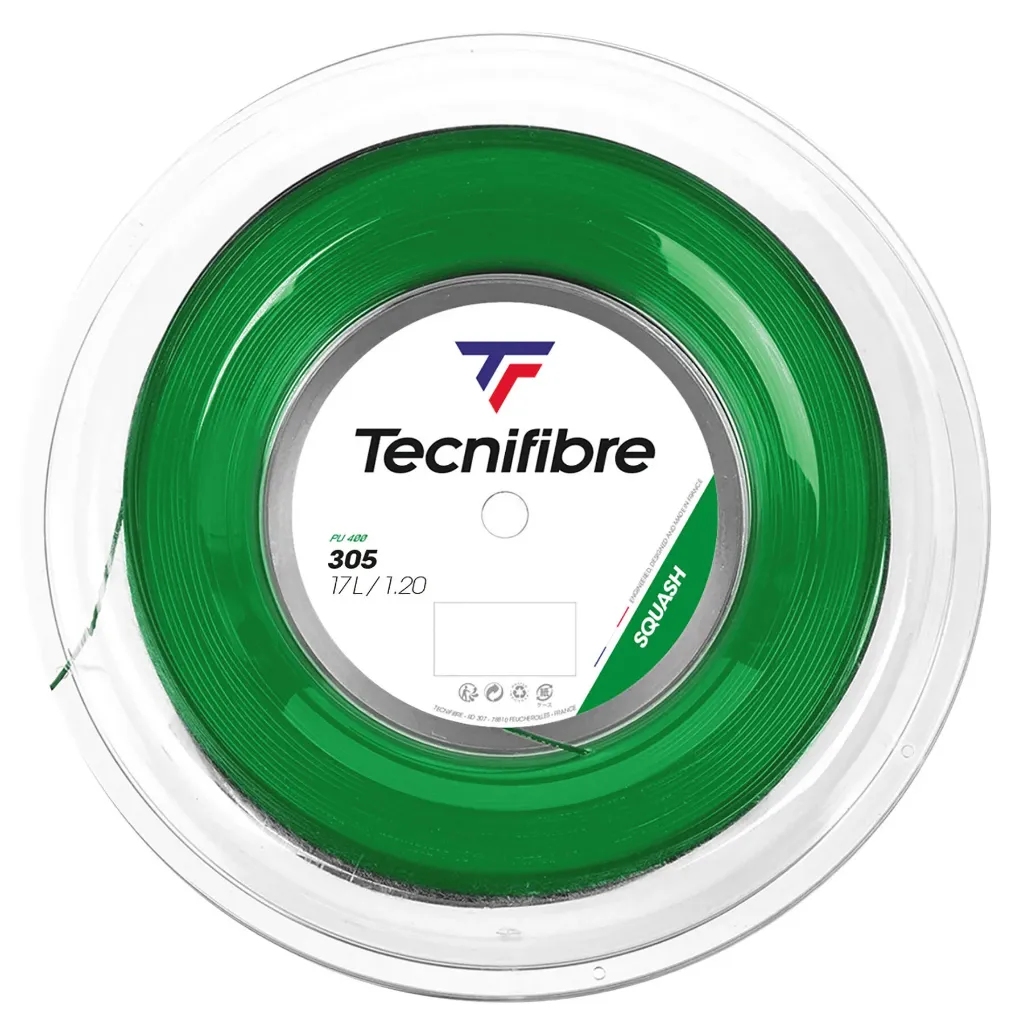 Tecnifibre 305 17L/1.20mm - Vert - Bobine Cordage de Squash 200m