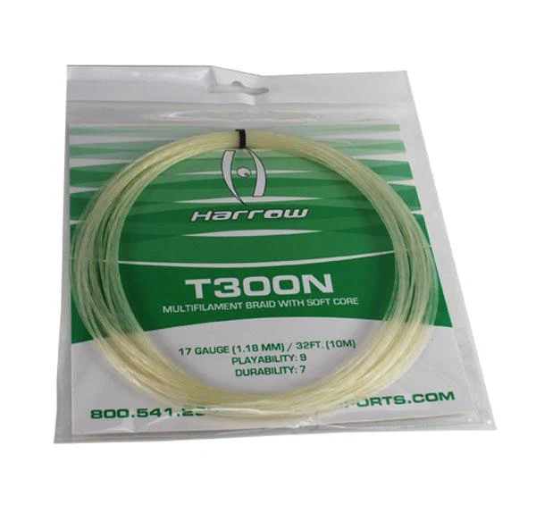 Harrow T300N - Blanco - Bobina de cordaje de squash de 10 m a granel