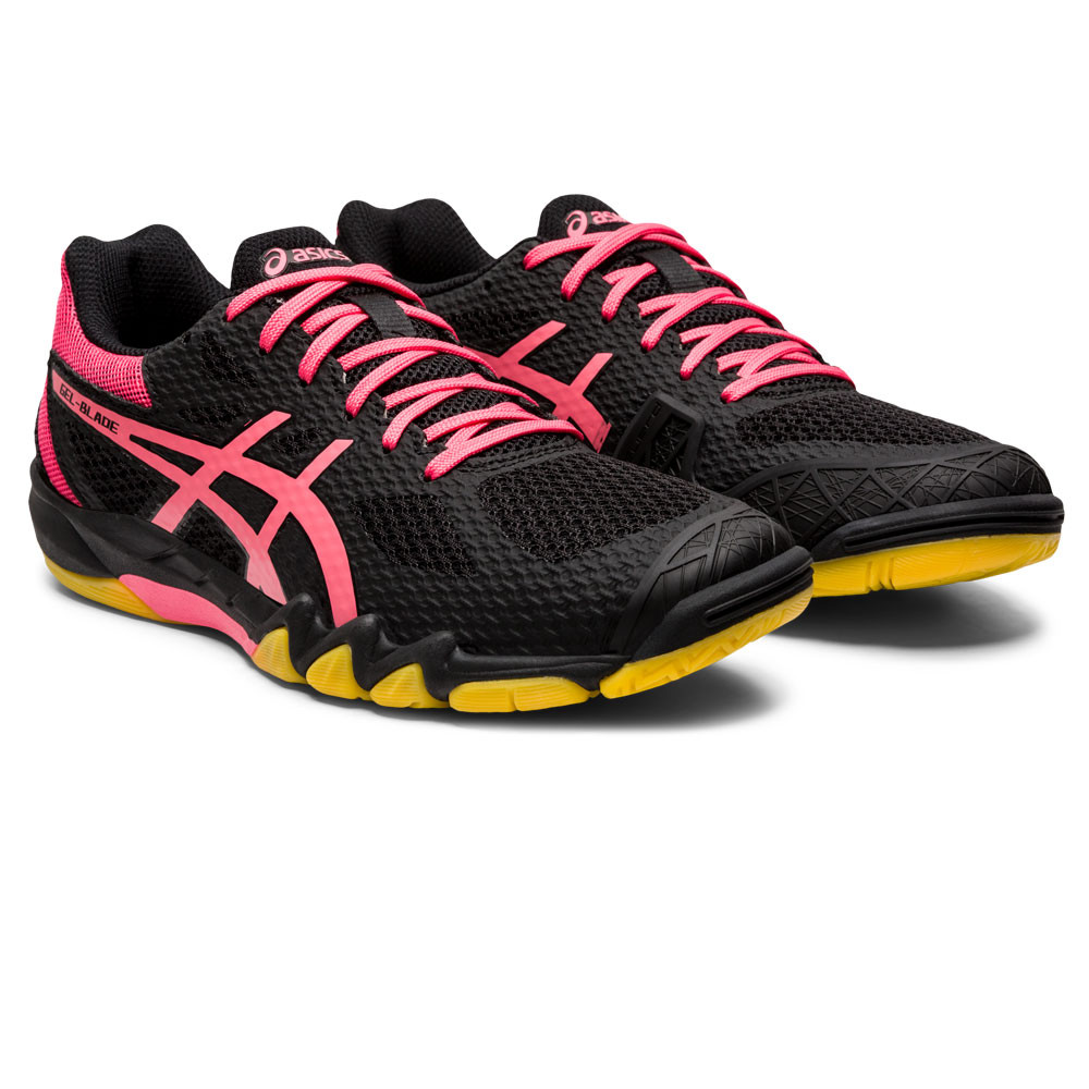 Asics Gel Blade 7 - Negro / Rosa Cameo - Zapatillas de squash / racquetball (39)