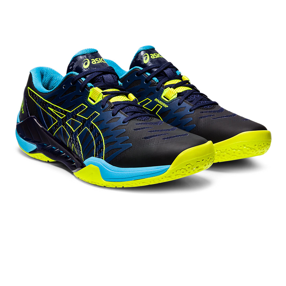 Asics Blast FF 2 - Azul marino / Amarillo seguridad - Zapatillas de squash / racquetball