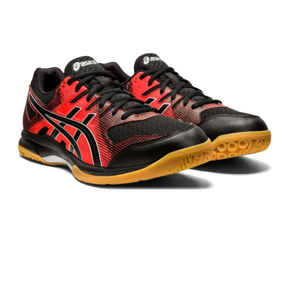 Asics Gel Rocket 9 - Black / Fierry Red - Chaussure de Squash / Racquetball (41.5)