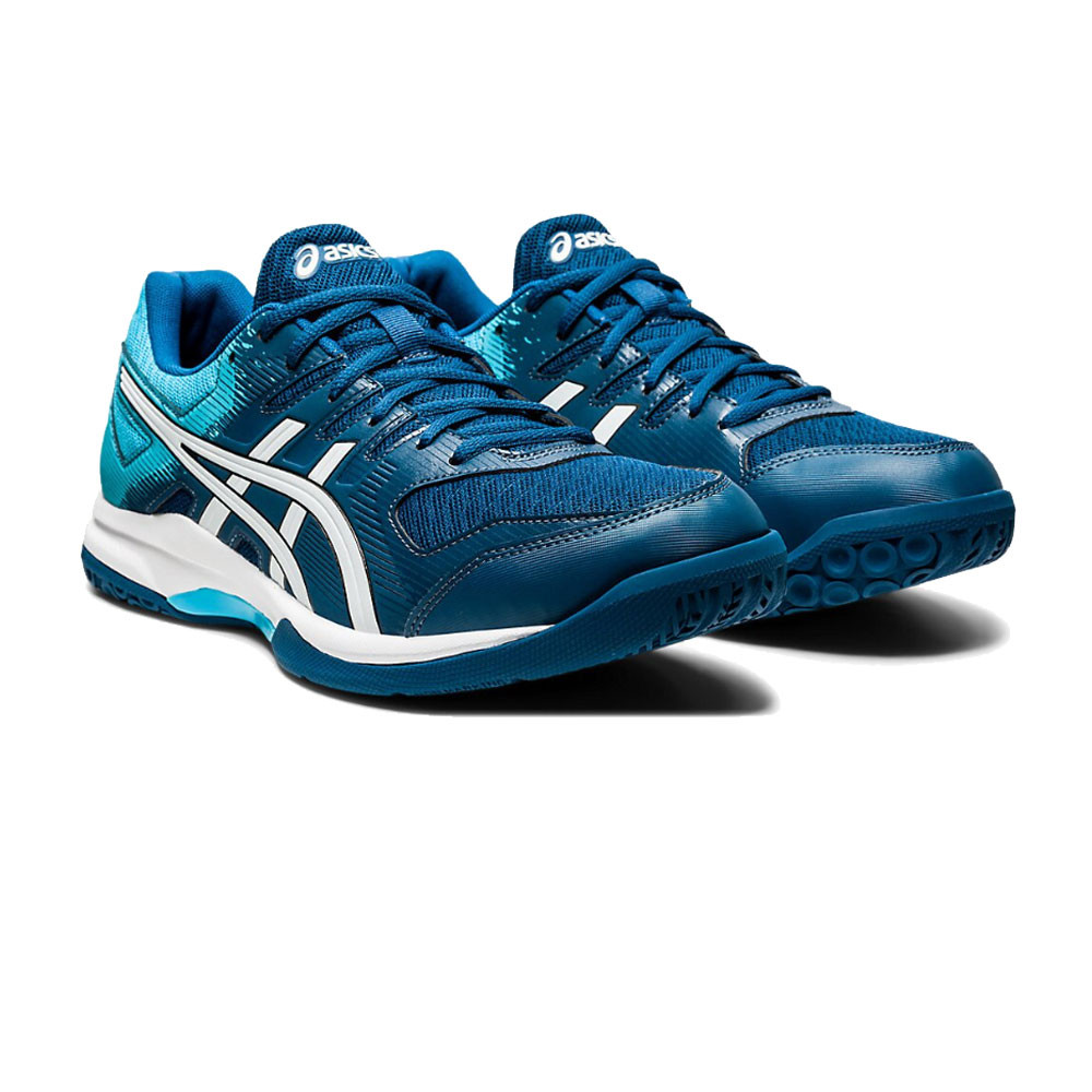 Asics Gel Rocket 9 - Mako Blue / White - Chaussure de Squash / Racquetball