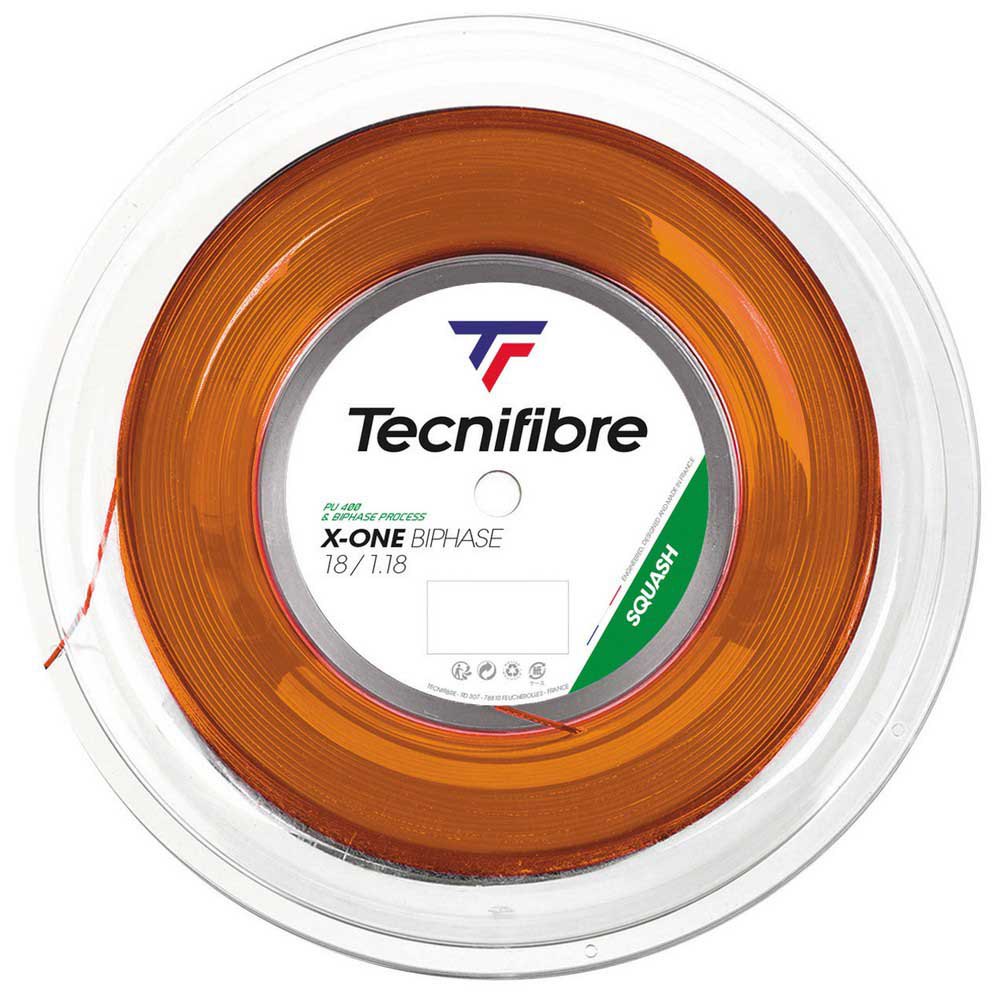 Tecnifibre X-One Biphase 18/1,18 mm - Oranje - Rol squashsnaar 200 m