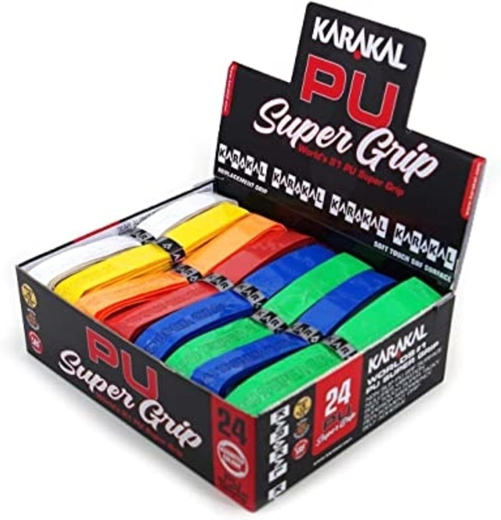 Karakal PU Super Assorted Box - Pack of 24 Grips